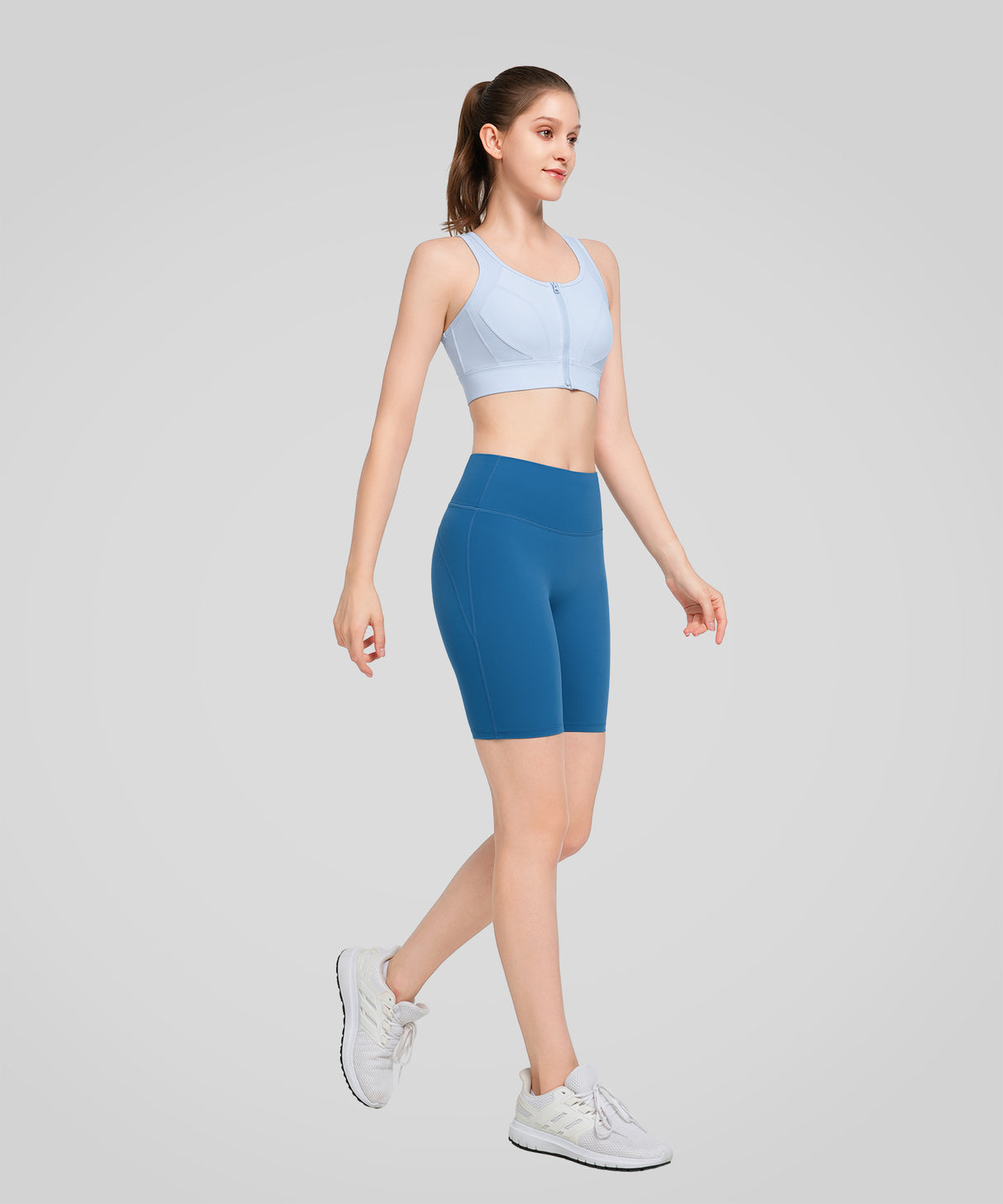Echo Sport-BH aus Mesh mit Reißverschluss vorne und Wabenstruktur | Sport-BH mit starkem Halt für Damen