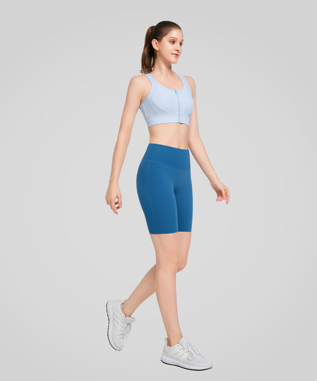 Echo Zip Front Honeycomb Mesh Sports Bra| Women's High Support Sports Bra