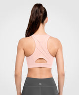 Echo Mesh Strappy Padded Running Bra | Women's High Support Sports Bra
