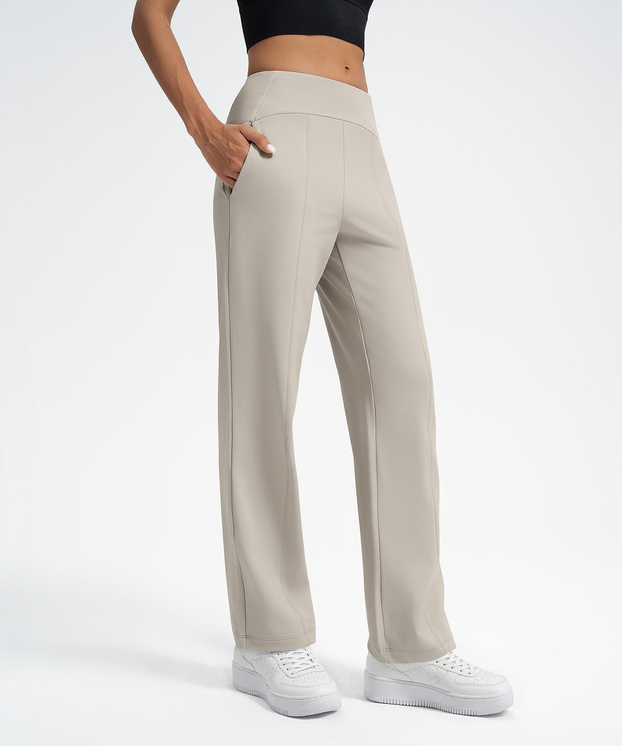 Anywhere Drawstring Water-Resistant Fleece-Lined Sporty Pants 29 inch | Women's Sports Pants