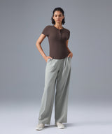 Modern Pleated Long Flowy Wide-leg Suit Pants| Women's Light Support Pants