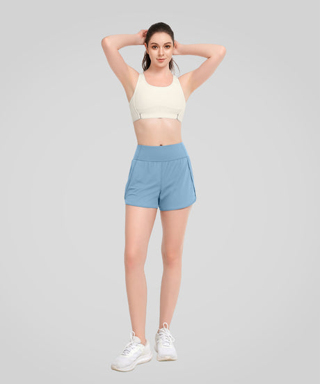 Pantalones cortos de entrenamiento Shift de malla interior de secado rápido con bolsillo de 8,9 cm | Pantalones cortos de running para mujer