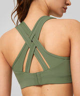 Power Cross Back Padded Running Bra | Women's High Support Sports Bra
