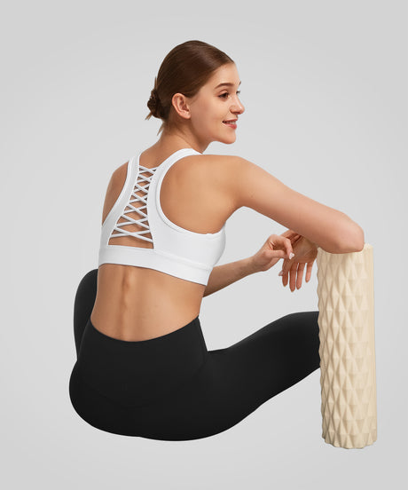Anywhere Strappy U-ringad yoga-bh med korsad rygg | Sport-bh med lätt stöd för kvinnor