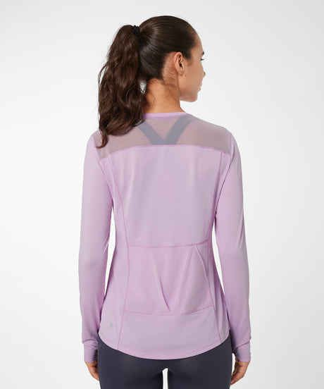 Shift Light Mesh Pocket Running T-shirt | Women's Long Sleeve T-shirt