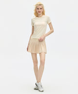Sculpt Elastic Stretchy Slim Fit Tennis Tee| Women's Short Sleeve T-shirt