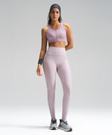 Power Front-Zip Mesh Racerback Löpar-BH | Sport-BH med högt stöd för kvinnor