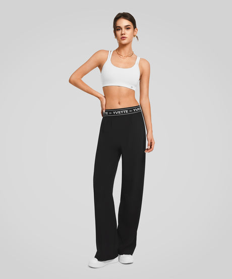 Shift Urban Letter Print Wide Leg-byxor 27'' | Damsportbyxor