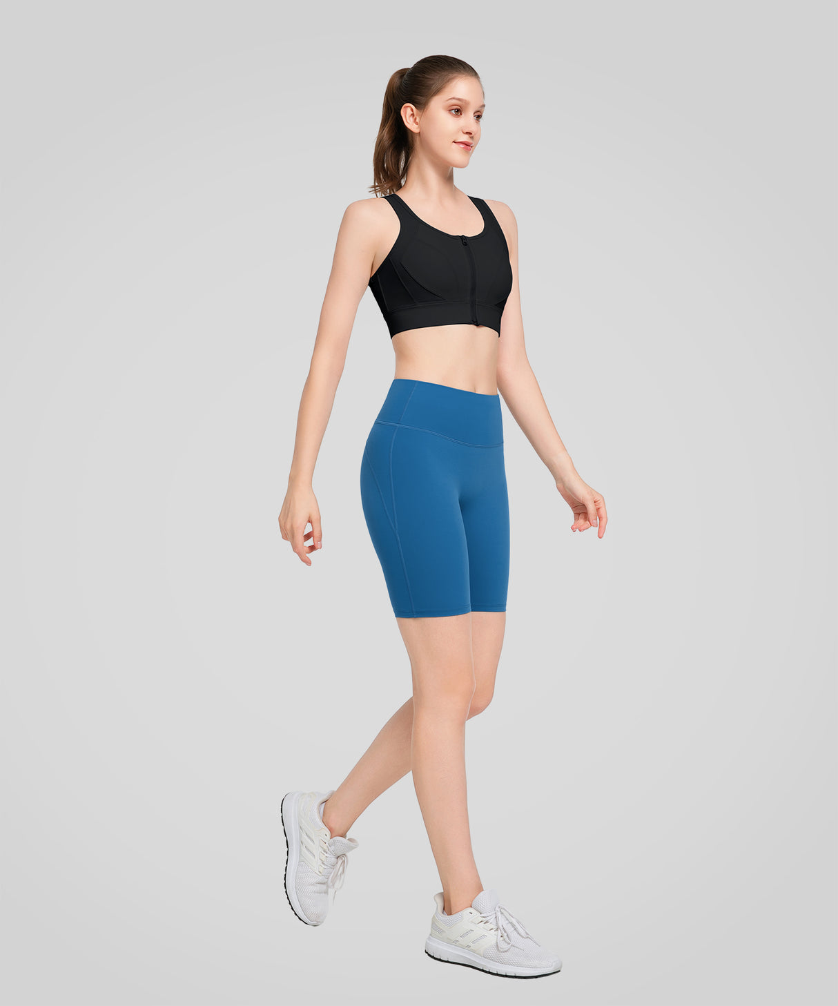 Echo Sport-BH aus Mesh mit Reißverschluss vorne und Wabenstruktur | Sport-BH mit starkem Halt für Damen