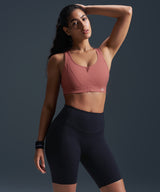 Enfold Zip Front Mesh Racerback Vadderad Löpar-BH | Sport-BH med Högt Stöd för Damer