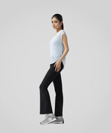 Anywhere Knotted V-Ausschnitt Locker sitzendes T-Shirt | Kurzarm-T-Shirt für Damen