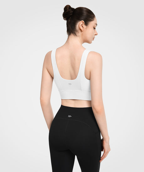 Echo Vadderad Yoga-BH med Rund Hals | Sport-BH med Lätt Stöd för Damer