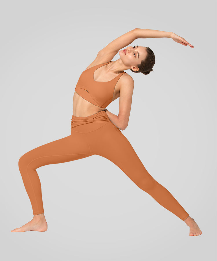 Anywhere V-Ausschnitt Cremeweicher Yoga-BH | Leicht stützender Sport-BH für Damen