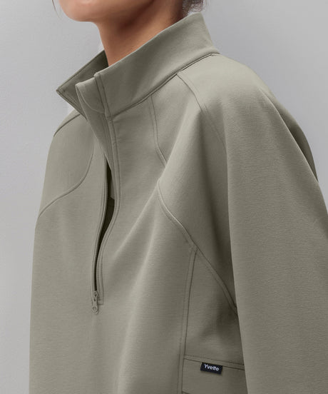 Anywhere Half-Zip Mock Neck Pockets Sweatshirt | Women's Sports Sweatshirt