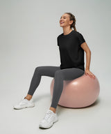 Anywhere Back Mesh Solid Color Comfortable T-shirt