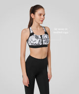 Reggiseno da corsa imbottito con cerniera frontale Enfold | Reggiseno sportivo ad alto sostegno da donna
