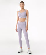 Power Jacquard Pattern No Front Seam High-Rise Running Leggings 25inches | Women's High Support Leggings