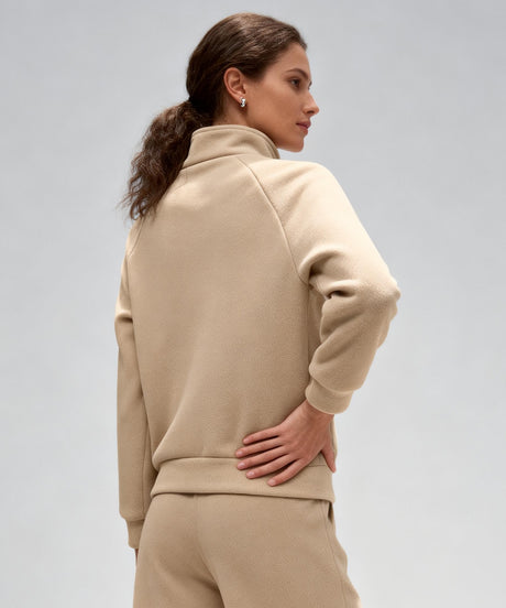 Anywhere Zip Pockets Fleece Stand Collar Jacket | Women's Sports Jacket