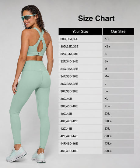 Reggiseno da corsa imbottito con scollo a V e schiena incrociata Power | Reggiseno sportivo ad alto sostegno da donna