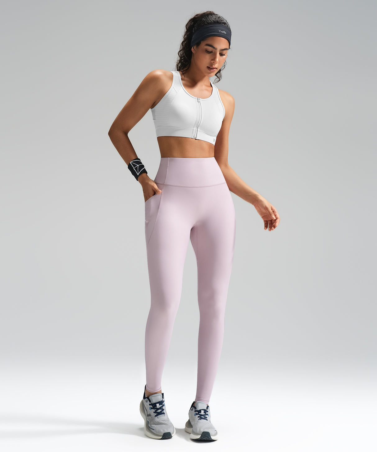 Power Front-Zip Mesh Racerback Löpar-BH | Sport-BH med högt stöd för kvinnor