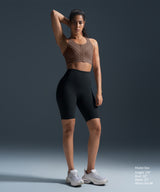 Enfold Zip Mesh Padded Running Bra | Women's High Support Sports Bra