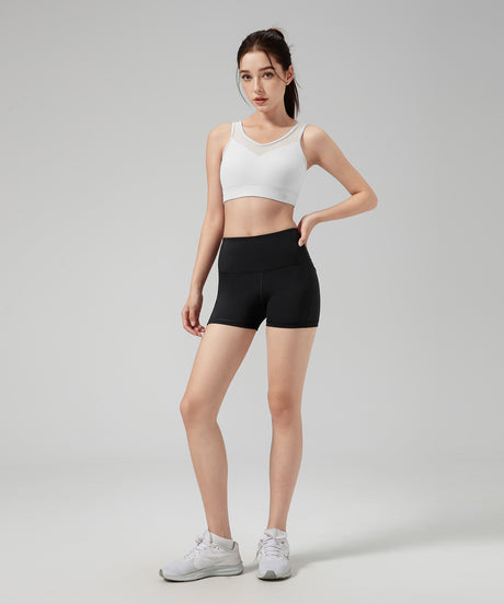 Power Front Sheer Mesh H-Back Sport-BH | Damen-Sport-BH mit starkem Halt