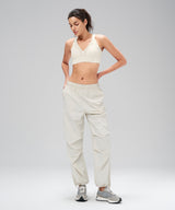 Power V-Neck Adjustable Cross Back Padded Running Bra | Women's High Support Sports Bra