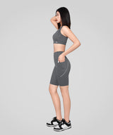 Echo Stretchy High Waist Shorts with Side Pockets 9‘’| Women's High Support Running Shorts