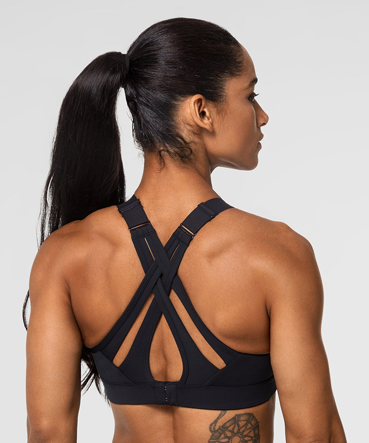 Buy AFFORD MART Women's Cotton Cross Back Sports Bras, High Impact Full  Coverage Wirefree Adjustable Back Hook