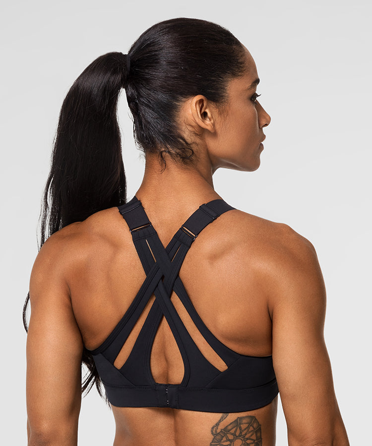 Champion Sports Bra NWT Black Medium Impact Strappy Back