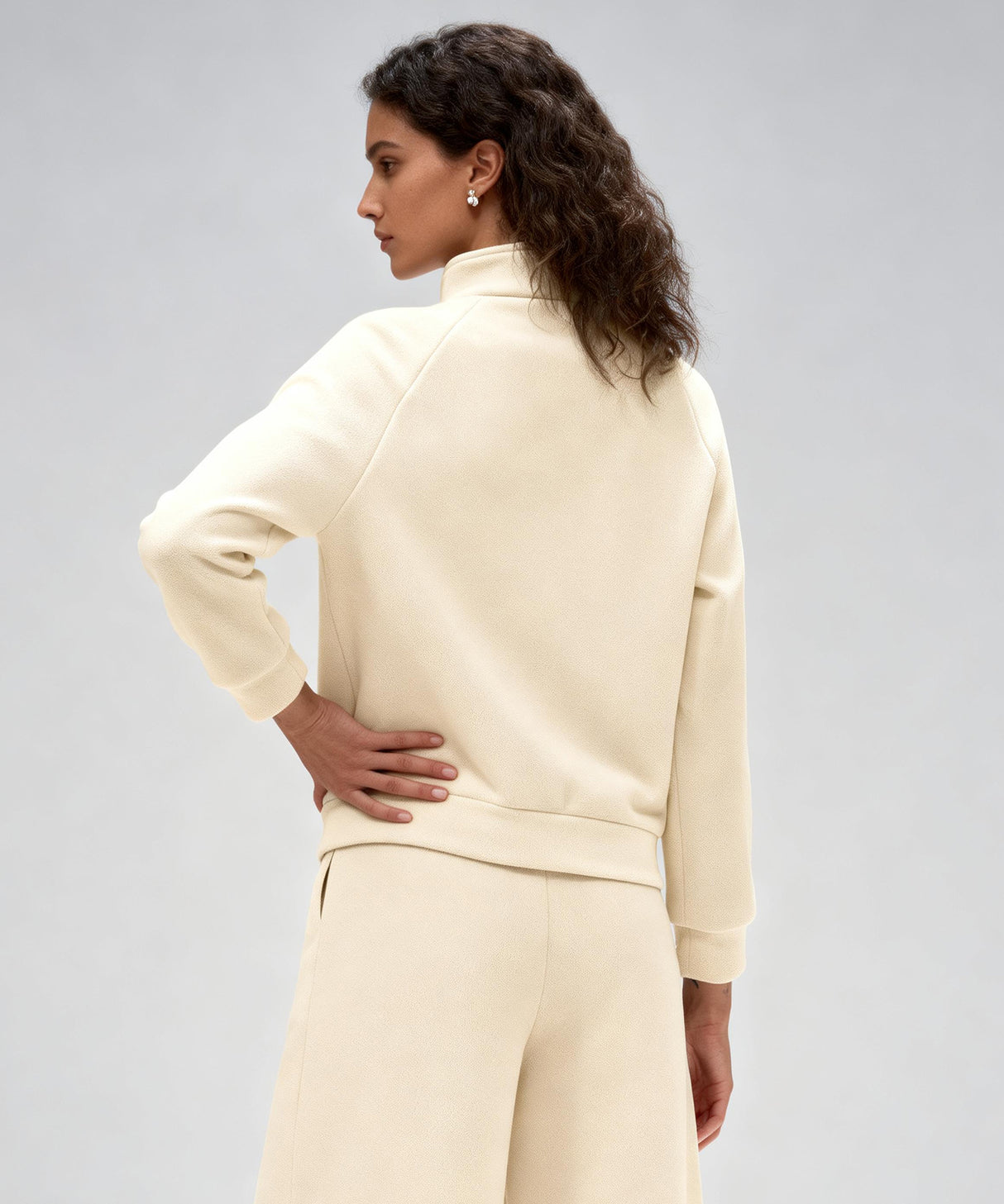 Anywhere Zip Pockets Fleece Stand Collar Jacket | Women's Sports Jacket