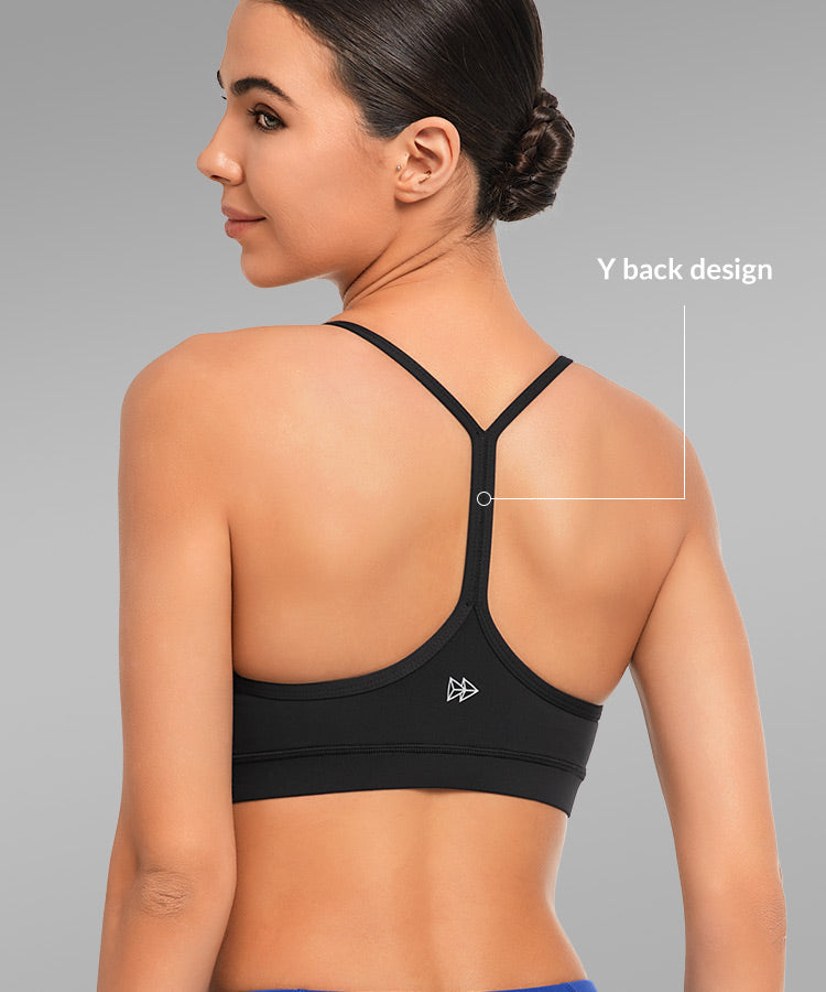 Deep V Neck Sports Bras For Women Strap Padded Bra Sexy Wireless Yoga Bra Maximum Support Sports Bra Plus Size Bra Pack Bras Women Running Girl One Shoul