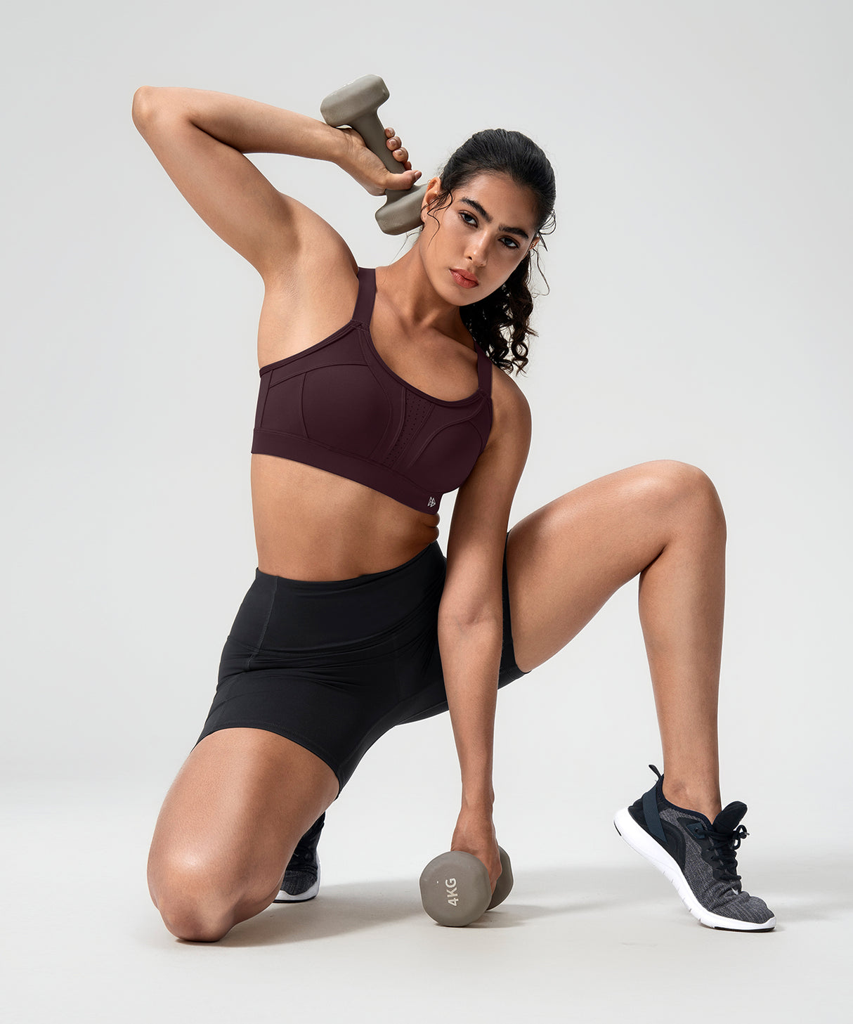 Power Adjustable Crisscross Padded Running Bra | Women's High Support Sports Bra