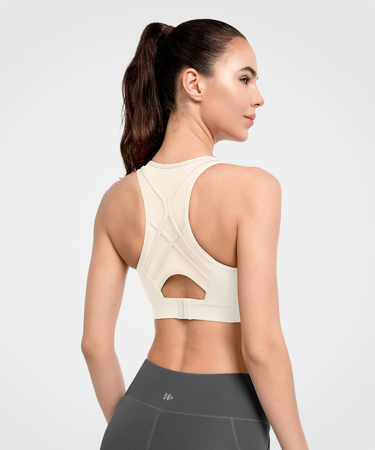 Echo Mesh Strappy Padded Running Bra | Damen Sport-BH mit starkem Halt