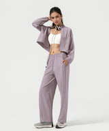 Anywhere Short Stand Collar Fashion Casual Jacket| Women's Sports Jacket