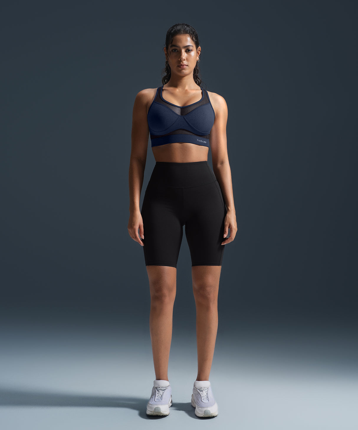 Reggiseno da corsa imbottito in rete con scollo a V Shift | Reggiseno sportivo ad alto sostegno da donna