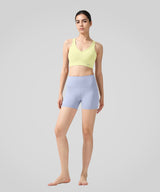 Anywhere V-Ausschnitt Racerback Yoga-BH im neuen Stil | Leicht stützender Sport-BH für Damen