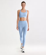 Power Zip Front Jacquard Pattern Crisscross Full Coverage Running Bra| Women's High Support Sports Bra