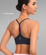Anywhere Yoga-BH mit U-Ausschnitt und Riemchenpolster | Sport-BH mit leichter Unterstützung für Damen