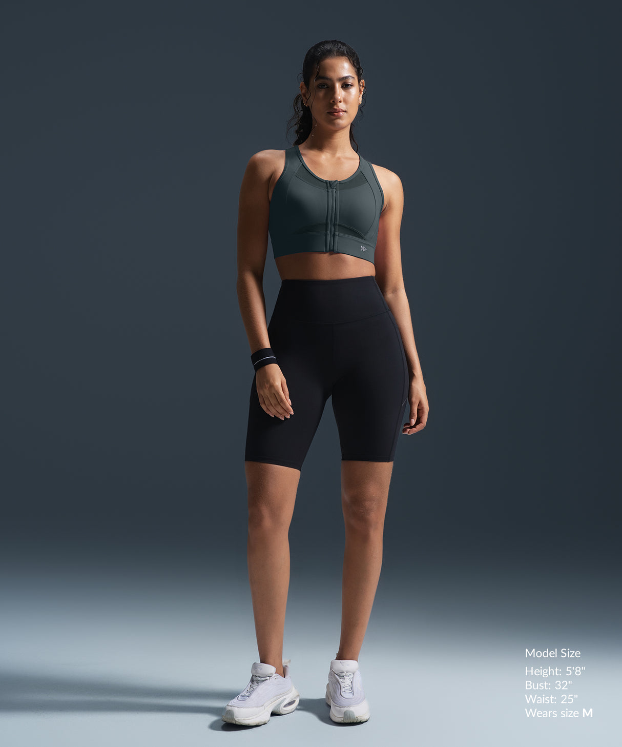 Sculpt Zip Mesh Racerback Vadderad Löpar-BH | Sport-BH med Högt Stöd för Damer