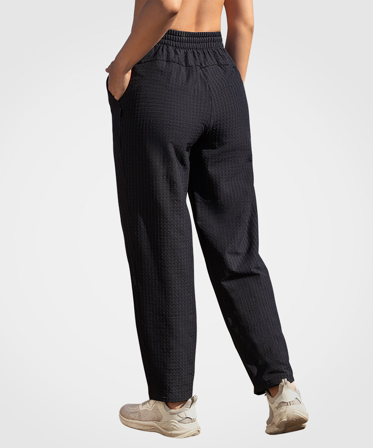 Shift Drawstring Textured Loose Pants | Women's Sports Pants – Yvette