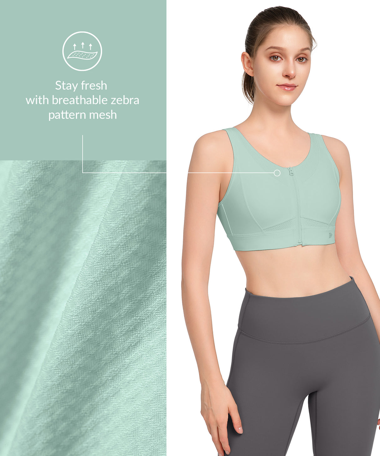 Echo Hollow Out Breathable Padded Running Bra | Women's High Support Sports Bra