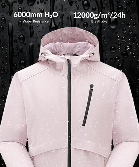 Anywhere Long Hooded Durable Waterproof Softshell Jacket| Women's Sports Jacket