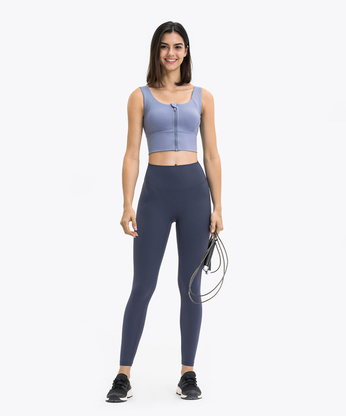 Nahtlose, glatte Yoga-Leggings mit hoher Taille für überall | Leicht stützende Leggings für Damen