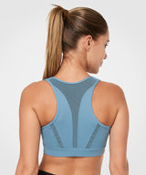 Enfold Zip Mesh gepolsterter Lauf-BH | Damen-Sport-BH mit starker Unterstützung (Übergröße)