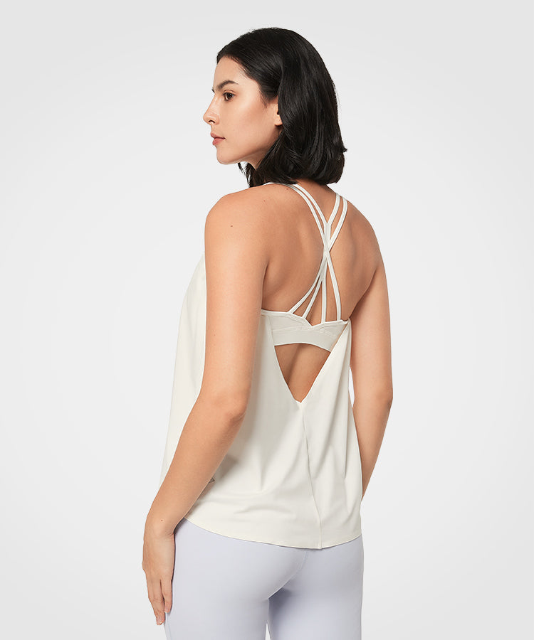 Strappy Built-In Bra Tank