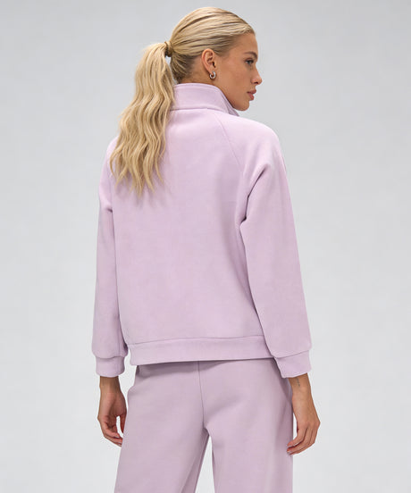 Chaqueta polar con cuello alto y bolsillos con cremallera para cualquier ocasión | Chaqueta deportiva para mujer