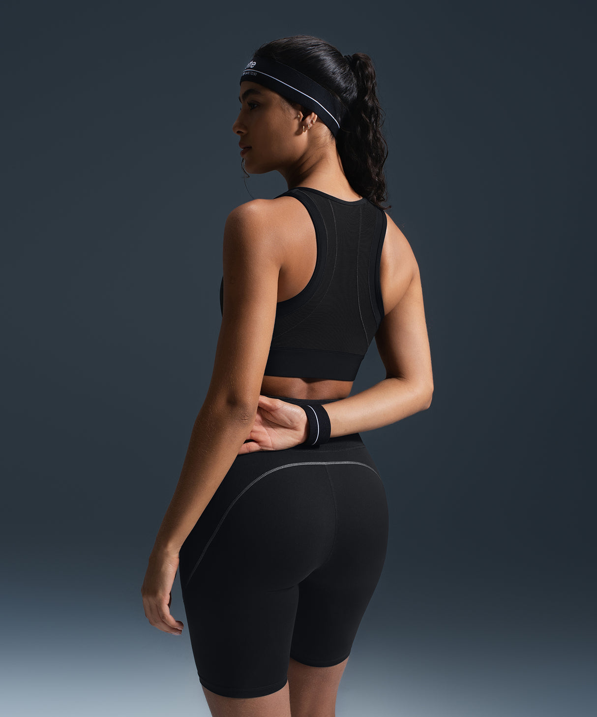 Sculpt Zip Mesh Racerback Padded Running Bra | Women's High Support Sports Bra