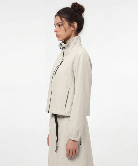 Anywhere Crop Drawcords Durable Waterproof Softshell Jacket | Women's Sports Jacket