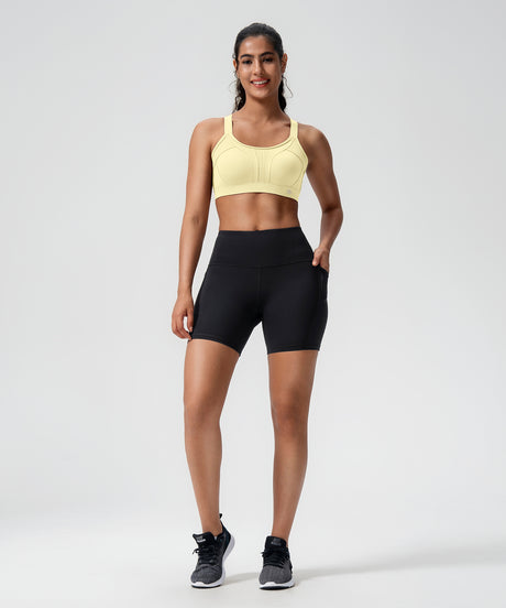 Power Adjustable Criss Cross Padded Running Bra | Women's High Support Sports Bra